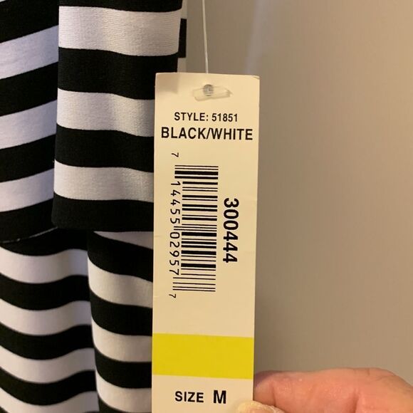 Sophia Christina size medium black and white striped sleeveless maxi dress - Picture 5 of 10